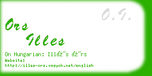 ors illes business card